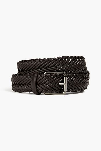 ERMENEGILDO ZEGNA Braided leather belt
