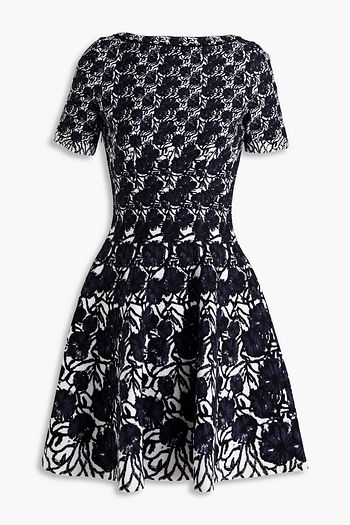 ALAÏA Jacquard-knit wool-blend mini dress