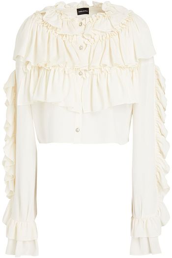 MAGDA BUTRYM Ruffled silk blouse