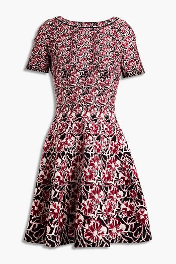 ALAÏA Jacquard-knit wool-blend mini dress
