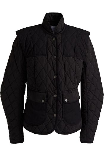 FRAME Town paneled quilted shell and gabardine jacket