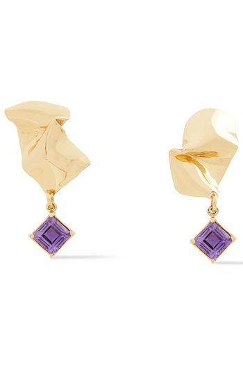 CORNELIA WEBB Gold-plated quartz earrings