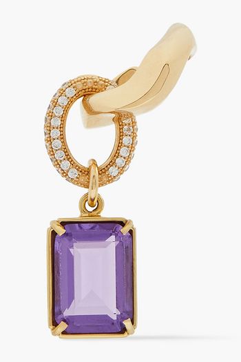 CORNELIA WEBB Gold-plated, amethyst and Siamite ear cuff