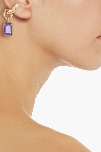 CORNELIA WEBB Gold-plated, amethyst and Siamite ear cuff