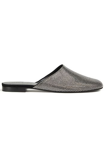 MAGDA BUTRYM Swarovski crystal-embellished suede slippers