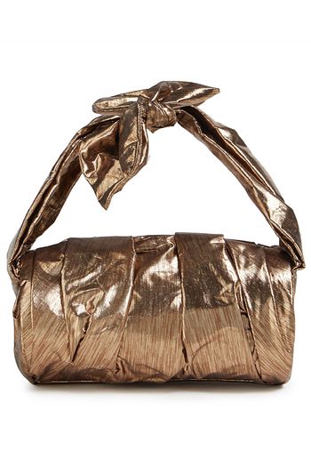 REJINA PYO Nane ruched lamé tote