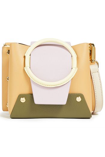 YUZEFI Mini Delila studded pebbled-leather shoulder bag