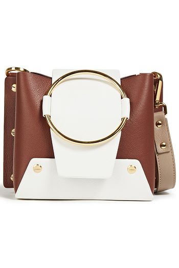 YUZEFI Mini Delila studded pebbled-leather shoulder bag