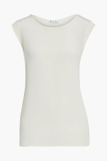 LORO PIANA Silk-crepe top