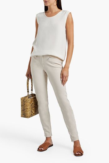 LORO PIANA Silk-crepe top