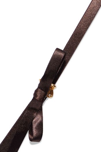 OSCAR DE LA RENTA Gold-tone, ribbon, cameo and faux pearl necklace