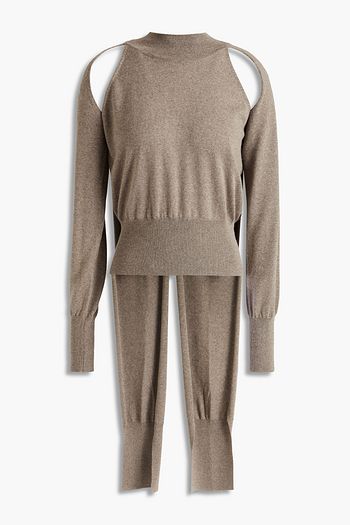 REJINA PYO Pullover aus Merinowolle mit Cut-outs und Bindedetail
