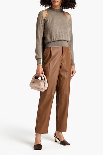 REJINA PYO Pullover aus Merinowolle mit Cut-outs und Bindedetail