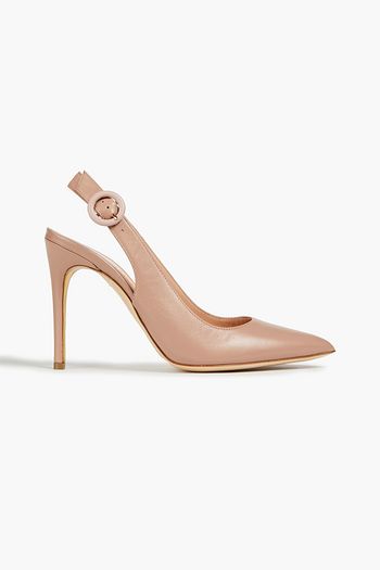 RUPERT SANDERSON Diana leather slingback pumps