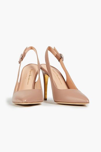 RUPERT SANDERSON Diana leather slingback pumps