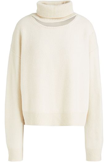 REJINA PYO Peyton cutout cashmere and wool-blend turtleneck sweater