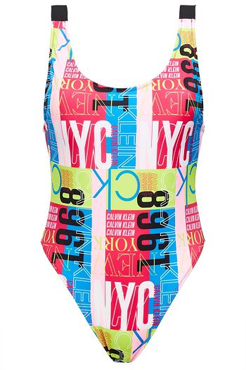 CALVIN KLEIN Patchwork-effect swimsuit