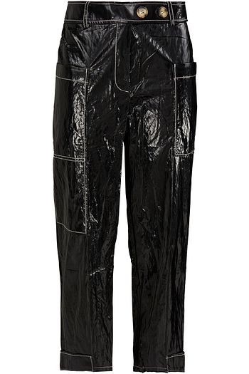 REJINA PYO Sadie Hose mit geradem Bein aus beschichtetem Twill