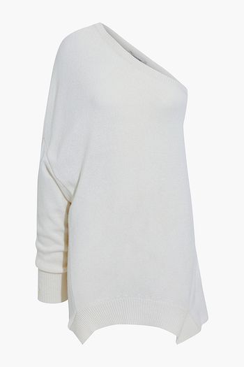 VALENTINO Oversized one-shoulder cashmere sweater