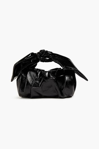 REJINA PYO Nane knotted ruched patent-leather tote