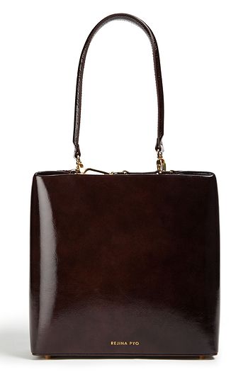 REJINA PYO Lucie patent-leather tote