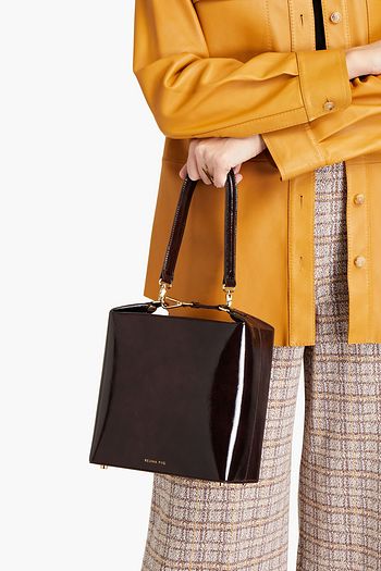 REJINA PYO Lucie patent-leather tote
