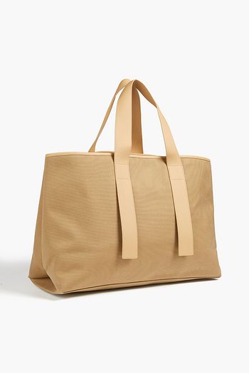 REJINA PYO Tote Bag aus Faille mit Kunstlederbesatz