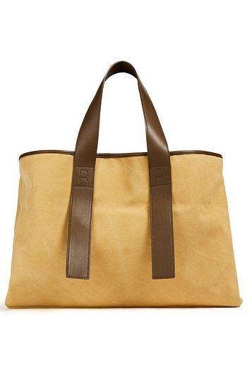 REJINA PYO Tote Bag aus Faille mit Kunstlederbesatz