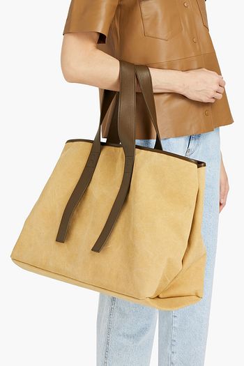 REJINA PYO Tote Bag aus Faille mit Kunstlederbesatz