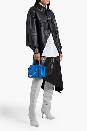 BALENCIAGA Swing Canadian leather shirt jacket