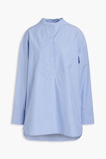 LOULOU STUDIO Striped cotton-poplin shirt