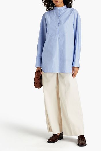 LOULOU STUDIO Striped cotton-poplin shirt