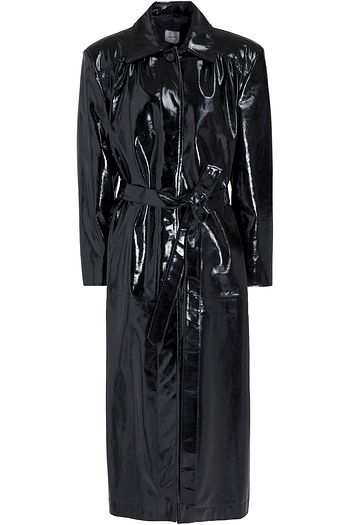 MAGDA BUTRYM Oversized belted patent-leather raincoat