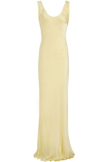 GHOST LONDON Remi Maxikleid aus glänzendem Crêpe