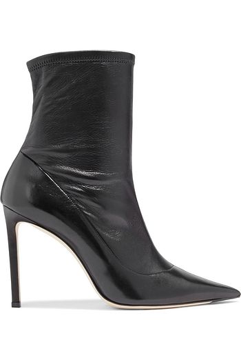 JIMMY CHOO Brin 100 stretch-leather sock boots