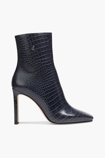 JIMMY CHOO Minori 100 croc-effect leather ankle boots