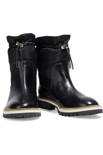 JIMMY CHOO Leather and shell ankle boots