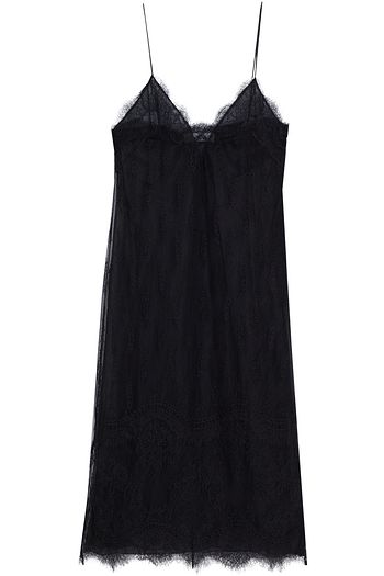 VALENTINO Chantilly lace midi slip dress