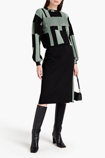 DIANE VON FURSTENBERG May jacquard-knit pencil skirt
