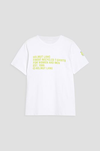 HELMUT LANG Printed brushed cotton-blend jersey T-shirt