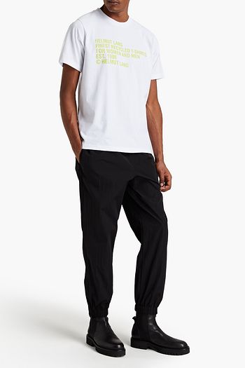 HELMUT LANG Printed brushed cotton-blend jersey T-shirt