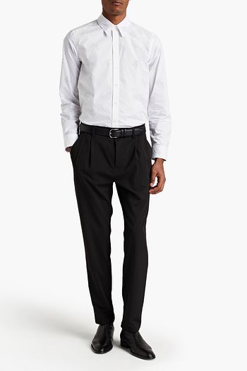 HELMUT LANG Printed cotton-poplin shirt