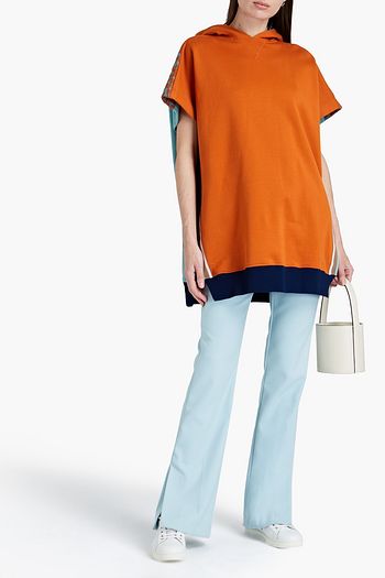 M MISSONI Jacquard-knit color-block cotton-fleece hoodie