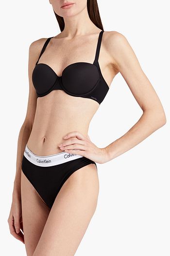 CALVIN KLEIN Cotton-blend jersey mid-rise briefs