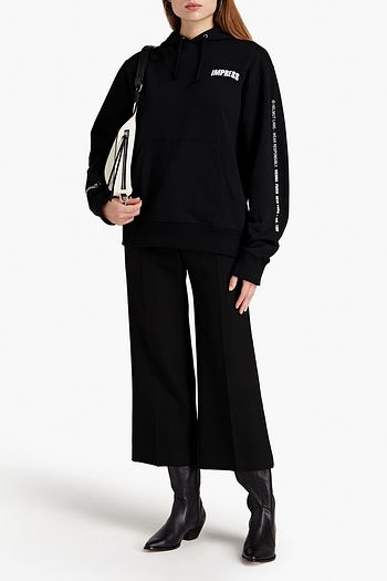 HELMUT LANG Printed French cotton-terry hoodie