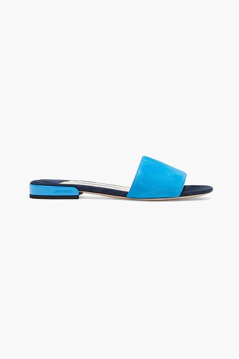 JIMMY CHOO Joni two-tone suede slides