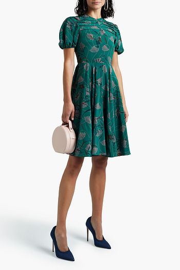 VALENTINO Printed silk-crepe dress
