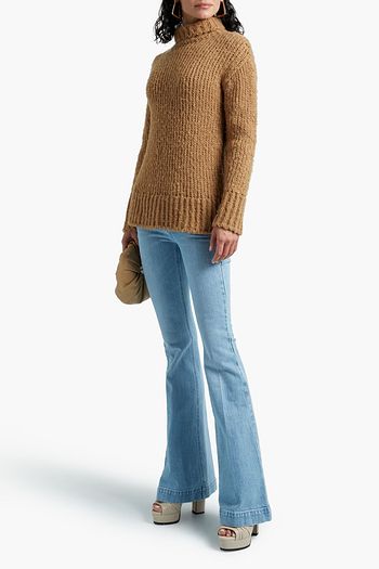 VALENTINO Camel hair turtleneck sweater