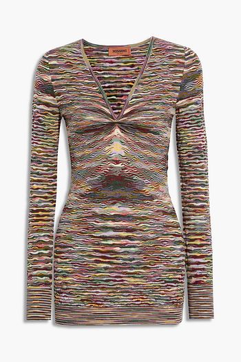 MISSONI Ruched bouclé-knit wool sweater