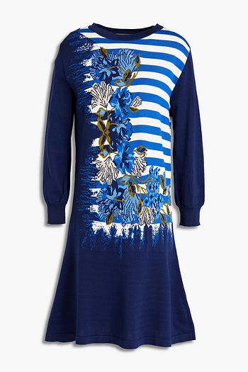 ALBERTA FERRETTI Jacquard-knit cotton dress
